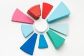 Top View Statistics Presentation With Pie Chart