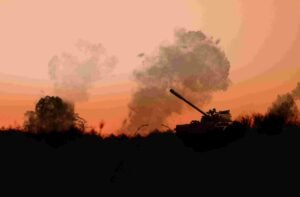 Silhouette Of Russian Made Main Battle Tank On A B 2022 11 12 14 55 04 Utc2