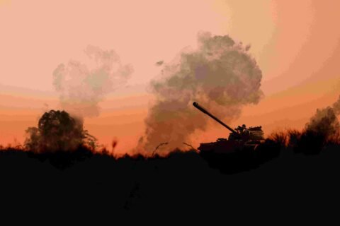 Silhouette Of Russian Made Main Battle Tank On A B 2022 11 12 14 55 04 Utc2