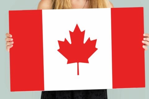 Woman Hands Hold Canada Flag Patriotism2
