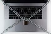 Flat Lay Laptop With Lock Chain