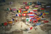 European Union Map With Flags Of Countries Europe