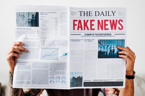 Fake News Headline On A Newspaper
